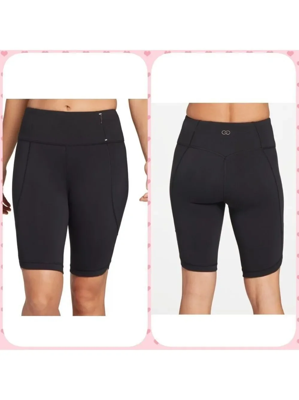 CALIA Women's Essential High Rise Bike Shorts Sz S